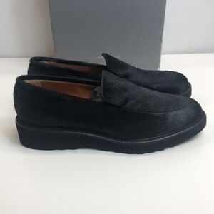 NIB Aquatalia Kelsey Haircalf Loafers in Black Size 10